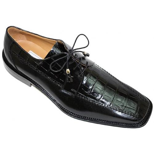 Ferrini 3746 Black Genuine Alligator Shoes
